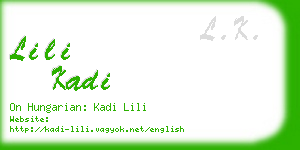 lili kadi business card